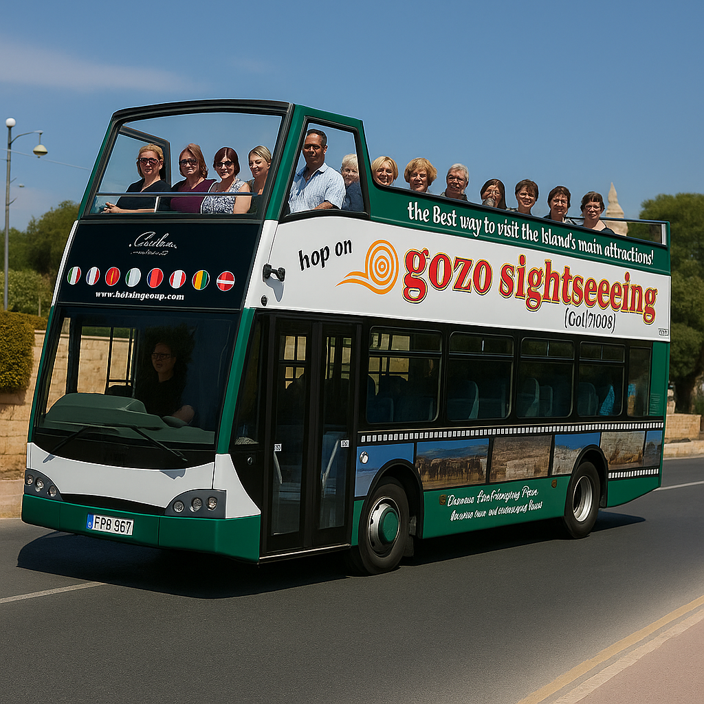 Gozo Bus Gozo sightseeing tour bus | Mapsru.com